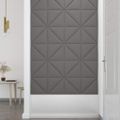 vidaXL Nástenné panely 12 ks bledosivé 30x30 cm látkové 0,54 m²