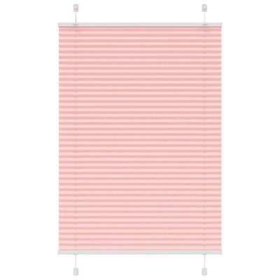 vidaXL Plisovaná roleta ružová 100x100 cm šírka látky 99,4 cm polyester