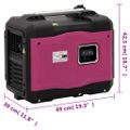 vidaXL Prenosný benzínový generátor 2900 W 4-taktný