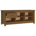 vidaXL Skrinka na topánky medovo-hnedá 110x38x45,5 cm masívna borovica
