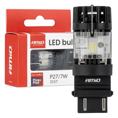 LED žiarovka LumiTec 3157 P27/7W 12V FULL CANBUS biela 1ks AMiO-04691