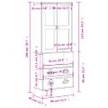 vidaXL Vysoká skrinka VIKEN antracitovosivá 80x40x200 cm borovica