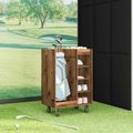 vidaXL Golfová skriňa s kolesom Staré drevo 65 x 45 x 98 cm