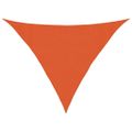 vidaXL Tieniaca plachta 160 g/m² oranžová 3,5x3,5x4,9 m HDPE