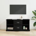 vidaXL TV skrinka 99,5 x 35,5 x 48 cm Čierny dub Kompozitné drevo