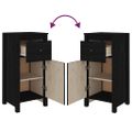 vidaXL Komody 2 ks čierne 40x35x80 cm borovicový masív