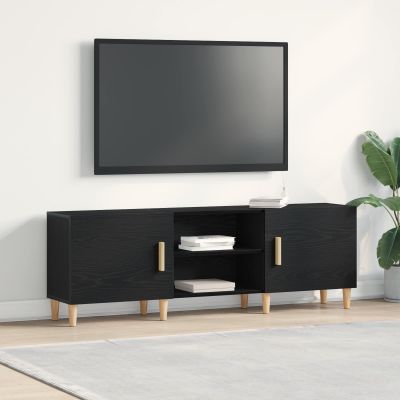 vidaXL TV skrinka Čierny dub 150 x 30 x50 cm Kompozitné drevo