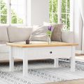 vidaXL Konferenčný stolík, biely 100x60x45 cm, borovica Panama Range