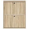 vidaXL Nástenný botník EDE 71 x 17 x 86 cm Kompozitné drevo Dub sonoma