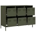 vidaXL Komoda olivovozelená 101,5x39x73,5 cm oceľ valcovaná za studena