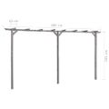 vidaXL Záhradná pergola, sivá 400x40x205 cm, impregnovaná borovica