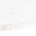 vidaXL Stolová doska biela 110x55x2,5 cm masívna borovica oválna
