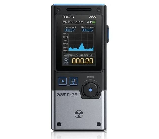 Geigerov čítač pre kontrolu rádioaktivity FNIRSI GC-03.