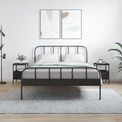 vidaXL Nočné stolíky 2 ks čierne 34x36x50 cm kompozitné drevo