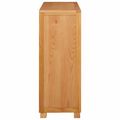 vidaXL Skrinkový s dverami Hnedá 80 x 35 x 95 cm Masívne dubové drevo
