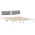 vidaXL Rám postele Svetlosivá 200 x 200 cm Masívne borovicové drevo