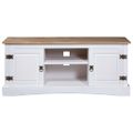 vidaXL TV skrinka biela 120x40x52 cm mexická borovica Corona Range