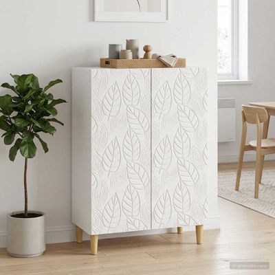 vidaXL Servírovacia skriňa Biela s vysokým leskom 66 x 34,5 x 90 cm
