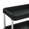 vidaXL 5-poschodový kuchynský vozík čierny 42x29x128 cm železo a ABS
