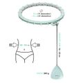 Súprava zelenej masážnej hula hoop obruče HMS HHM14 a bedrového pásu HMS BR163 Plus size