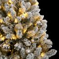 vidaXL Umelý výklopný vianočný stromček 300 LED a sada gúľ 180 cm