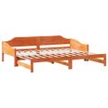 vidaXL Vysúvacia denná posteľ voskovohnedá 80x200 cm masívna borovica