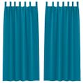 vidaXL Záclony na zatemnenie s krúžkami 2 ks Tyrkysová 260 x 140 cm