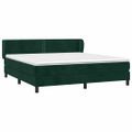 vidaXL Posteľný rám boxsping s matracom tmavozelený 180x200 cm zamat