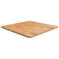 vidaXL Štvorcová stolová doska bledohnedá 80x80x2,5cm lakovaný dub