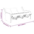 vidaXL 3-miestne sklápacie kreslo sivohnedé látkové