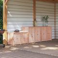 vidaXL Vonkajšia kuchynská skrinka MEPPEL 3 ks Biela Borovicový masív