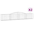 vidaXL Oblúkový gabionový kôš 2 ks 400x30x60/80 cm pozinkované železo