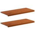 vidaXL Parapety 2 ks Hnedá 100 x 40 x 2 cm Masívne dubové drevo