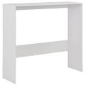 vidaXL Barový stôl s 2 vrchnými doskami biely 130x40x120 cm