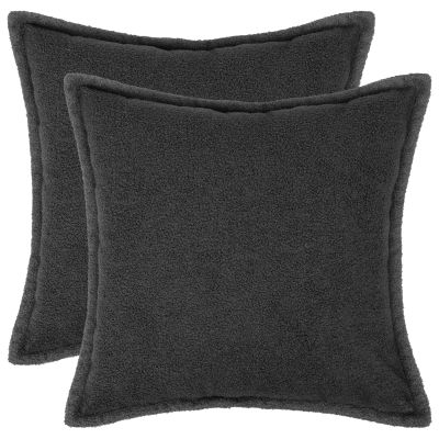vidaXL Poťah na podložku 2 pcs HOUTEN Tmavosivá 35 x 35 cm Bouclé