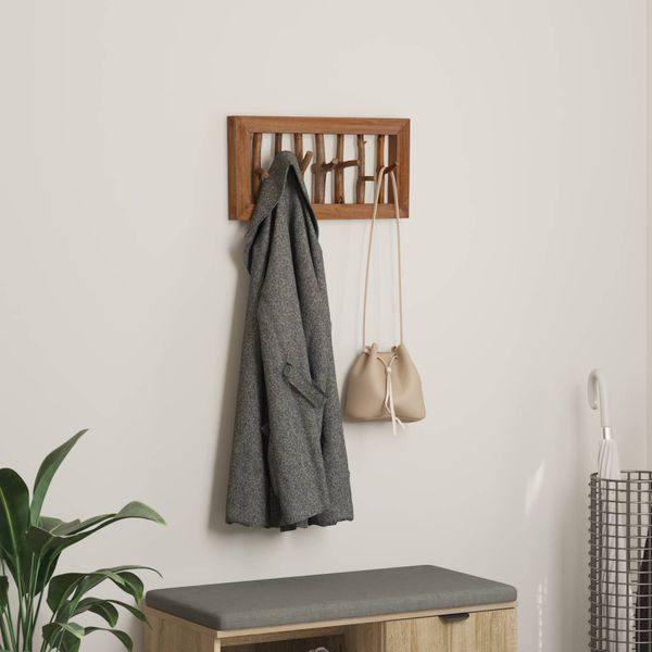 vidaXL Háčik na kabáty Prírodná 50 x 10 x 25 cm