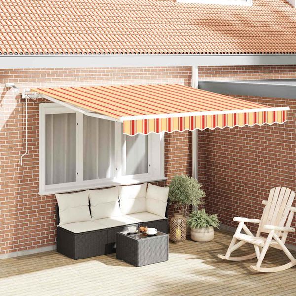 vidaXL Textília na slnečník Žltá a oranžová 300 x 250 cm Polyester