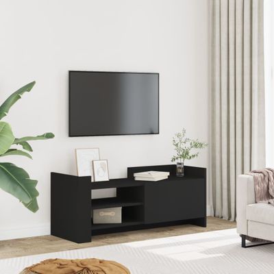 vidaXL TV skrinka čierna 100x35x40 cm spracované drevo