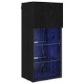 vidaXL Nástenný TV kabinet 40,5 x 30 x 90 cm Čierny dub