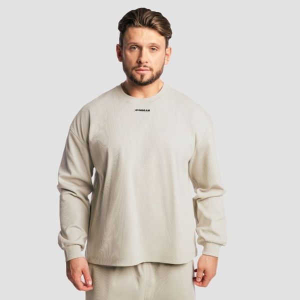 Mikina Aura Jumper Grey - GymBeam, veľkosť M, 95 % cotton, 5 % elastane