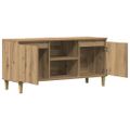 vidaXL TV skrinka dub artisan 102x35x50 cm spracované drevo
