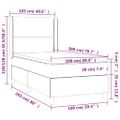 vidaXL Boxspring posteľ s matracom zelená 100x200 cm látka