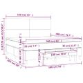 vidaXL Boxspring posteľ s matracom tmavohnedá 160x200 cm látka