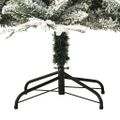 vidaXL Zasnežený umelý vianočný stromček zelený 210 cm PVC&PE