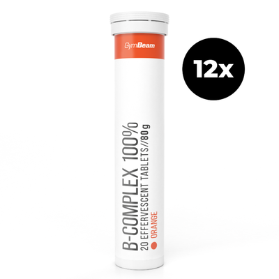 B-Komplex 100 % šumivý - GymBeam, 12 x 20 tab