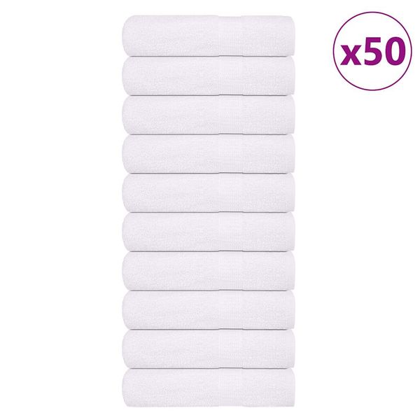 vidaXL Utierky na ruky FROGN 50 ks biele 50x100 cm 360 g/m²
