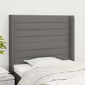 vidaXL Čelo postele so záhybmi tmavosivé 103 x 16 x 118/128 cm látka