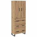 vidaXL Highboard 2 ks Remeselný dub 69,5 x 34 x 180 cm