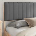 vidaXL Rám postele s čalúneným čelom Tmavo šedá 200 x 200 cm