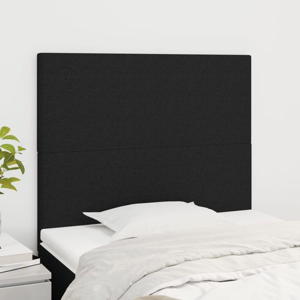 vidaXL Čelo postele čierne 90x5x118/128 cm látkové